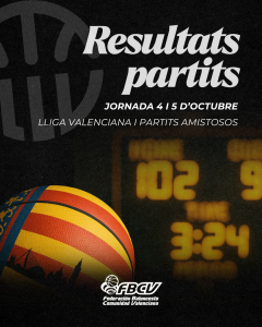📊 RESULTATS JORNADA 4 I 5 D’OCTUBRE | LLIGA VALENCIANA I PARTITS AMISTOSOS 📊